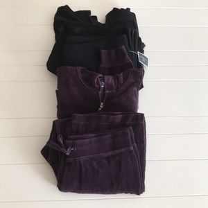 SB Purple velour jogging suit w/bonus. LargeP